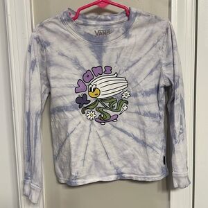 Vans Kids Long Sleeve Tie-Dye Shirt - Lavender and White